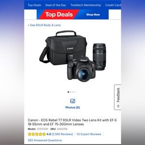 Canon rebel t7 camera